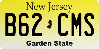 NJ license plate B62CMS