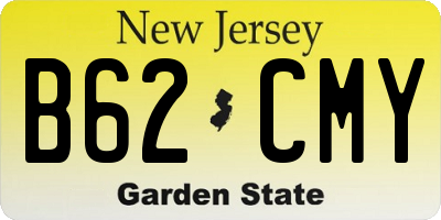 NJ license plate B62CMY
