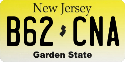 NJ license plate B62CNA