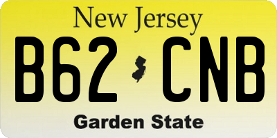 NJ license plate B62CNB
