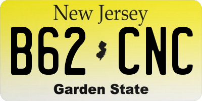 NJ license plate B62CNC