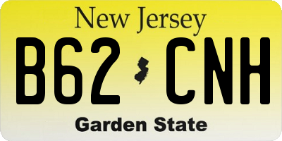NJ license plate B62CNH
