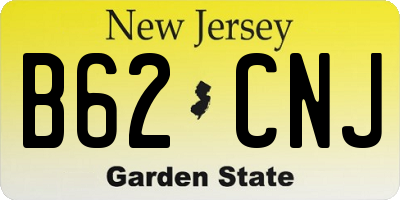 NJ license plate B62CNJ
