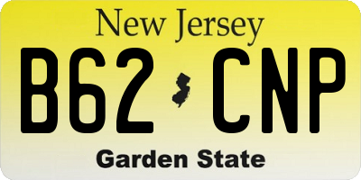 NJ license plate B62CNP