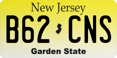 NJ license plate B62CNS