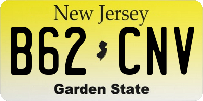NJ license plate B62CNV