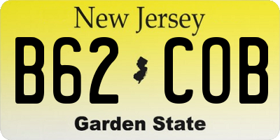NJ license plate B62COB