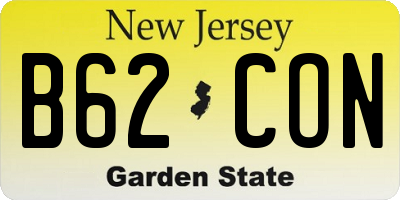 NJ license plate B62CON