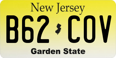 NJ license plate B62COV