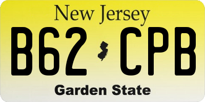 NJ license plate B62CPB