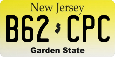 NJ license plate B62CPC