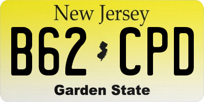 NJ license plate B62CPD