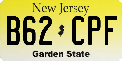 NJ license plate B62CPF