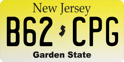 NJ license plate B62CPG