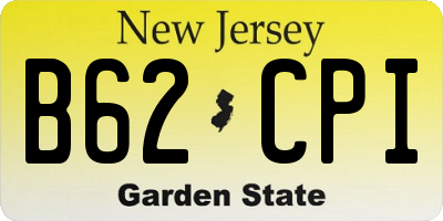 NJ license plate B62CPI