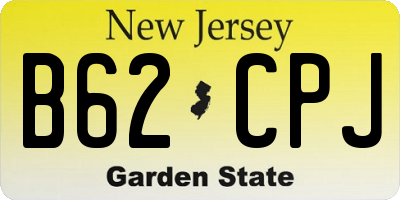 NJ license plate B62CPJ