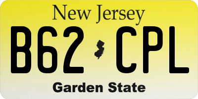 NJ license plate B62CPL
