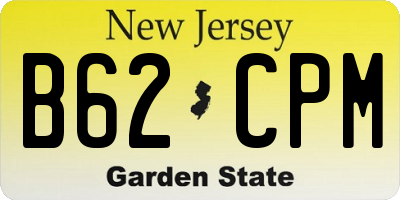NJ license plate B62CPM