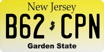 NJ license plate B62CPN