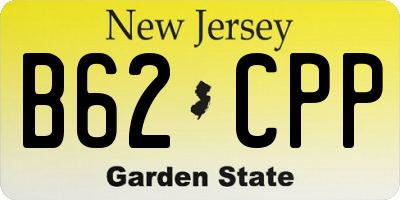 NJ license plate B62CPP
