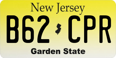 NJ license plate B62CPR
