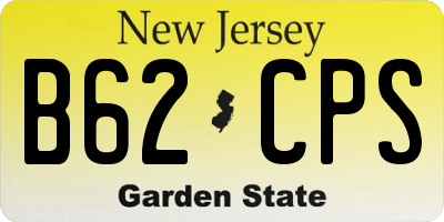 NJ license plate B62CPS
