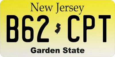 NJ license plate B62CPT