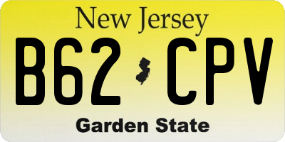 NJ license plate B62CPV