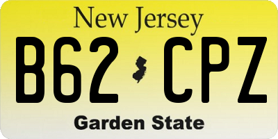 NJ license plate B62CPZ