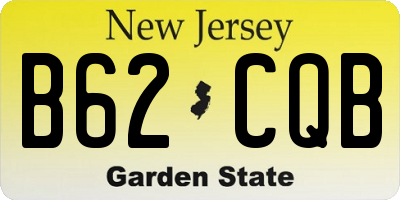 NJ license plate B62CQB