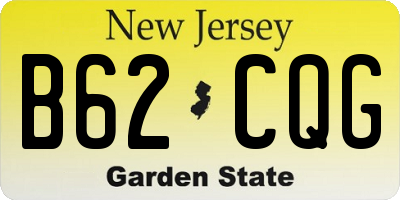 NJ license plate B62CQG