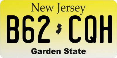 NJ license plate B62CQH