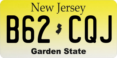 NJ license plate B62CQJ