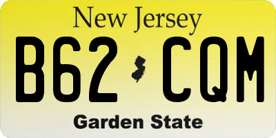 NJ license plate B62CQM