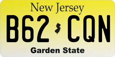 NJ license plate B62CQN