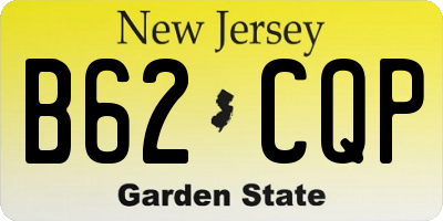 NJ license plate B62CQP