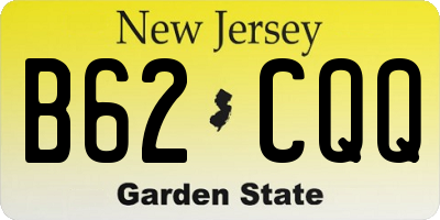 NJ license plate B62CQQ