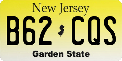 NJ license plate B62CQS
