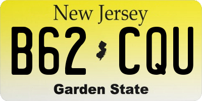 NJ license plate B62CQU