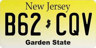 NJ license plate B62CQV