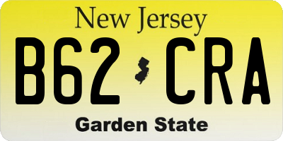 NJ license plate B62CRA