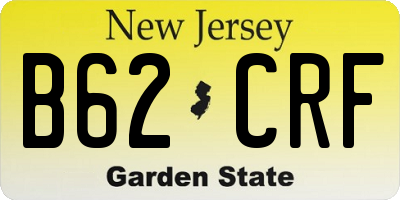 NJ license plate B62CRF