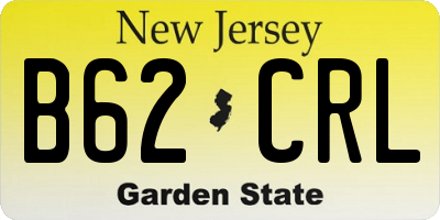 NJ license plate B62CRL