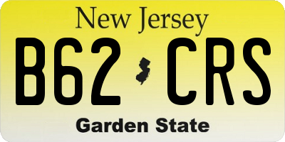 NJ license plate B62CRS