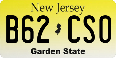 NJ license plate B62CSO