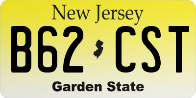 NJ license plate B62CST