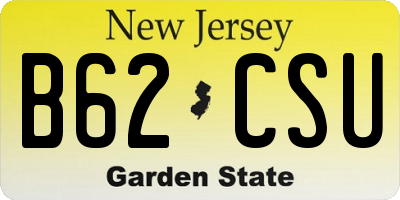 NJ license plate B62CSU