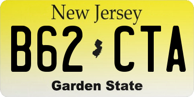 NJ license plate B62CTA