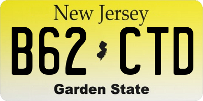 NJ license plate B62CTD