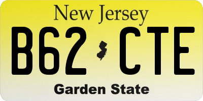 NJ license plate B62CTE